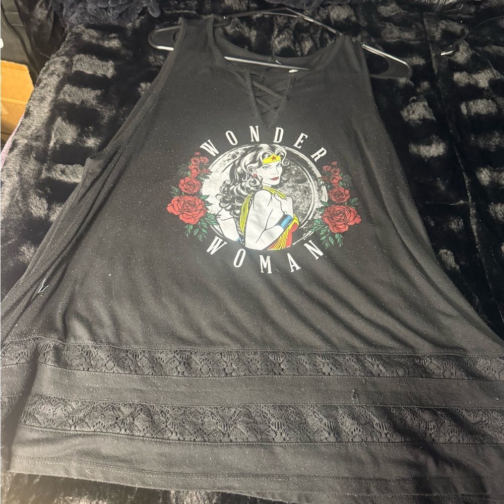 Wonder Woman Black Tank Top